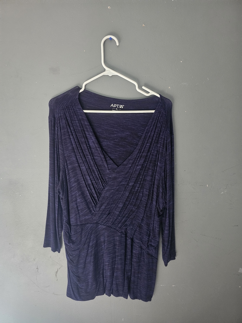 Apt. 9 Deep Navy Wrap-Style Long Sleeve Dress